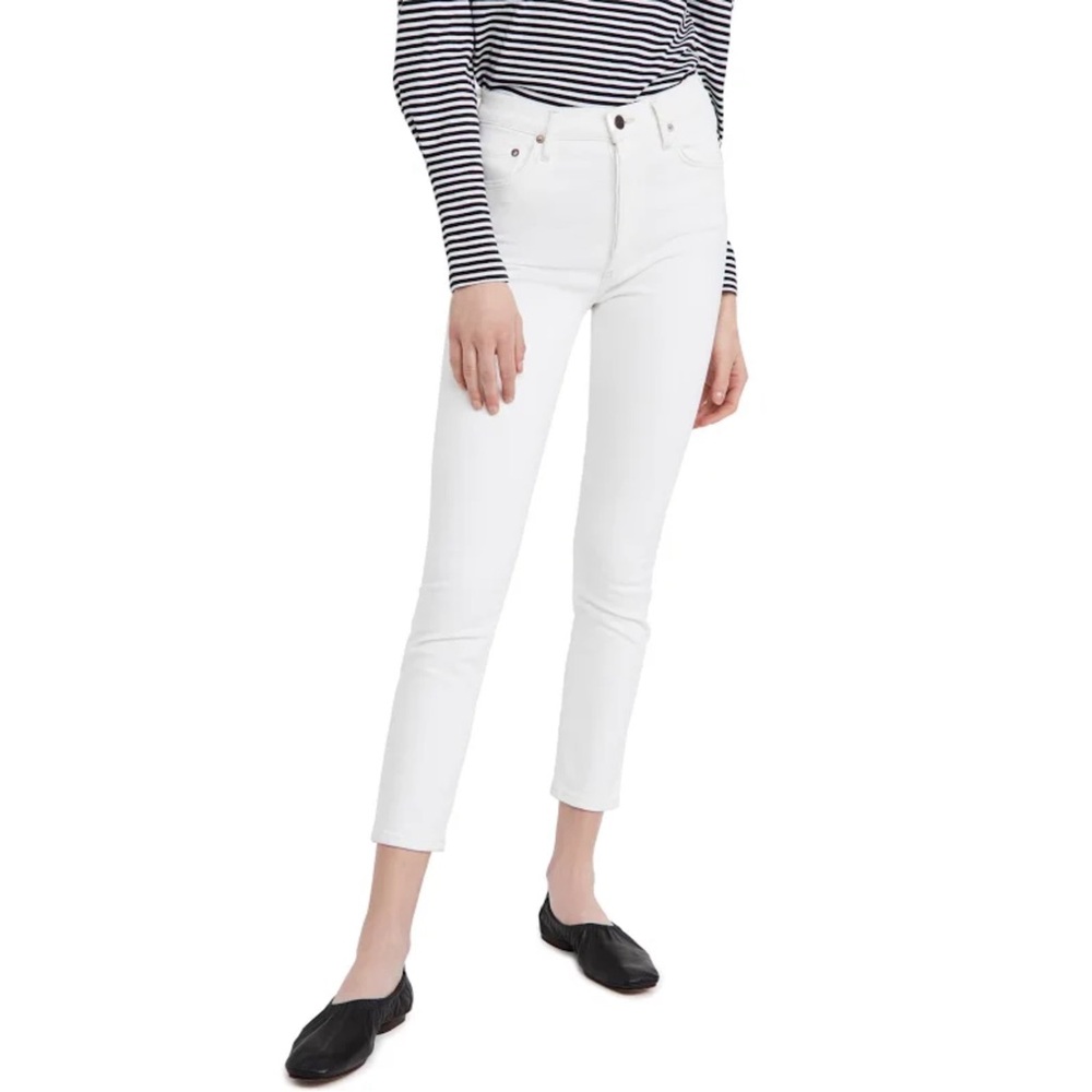 AGOLDE White Nico High Rise Slim Fit Jeans